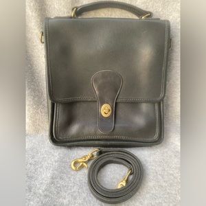 Vintage Coach Station Bag Forest Green 016-6011